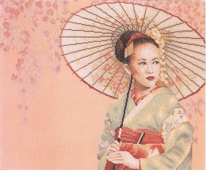 Geisha met parasol