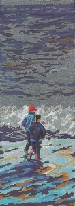 Twee kinderen aan het strand
