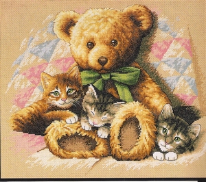 Teddy & kittens