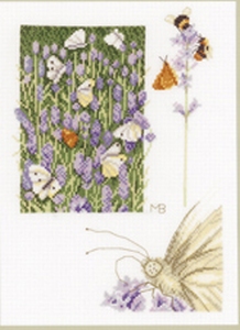 Lavendelveld met vlinders