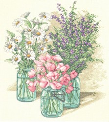 Drie bloemenvazen