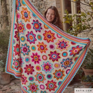 Gehaakte Bloemdeken (Flowers Forever CAL Kit UNICO)